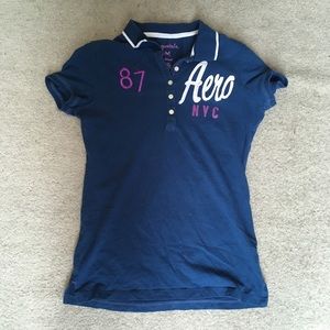 Aeropostale Navy Blue Polo Shirt